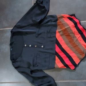 ZARA satin and stripes shirt